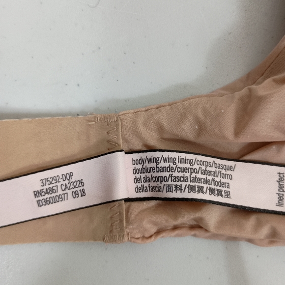 Victoria Secrets Bra 34DD Black Nude Lined Perfect Coverage Soft Logo - Picture 12 of 13